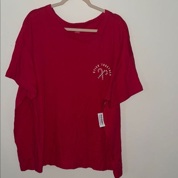 Old Navy Candy Cane stick together Red Tee 3x NWT - Picture 1 of 7